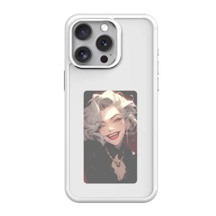 VOGLIO White– Customizable White, E Ink Phone Case with NFC for iPhone 15, 14, 13 Pro Max - Image 2